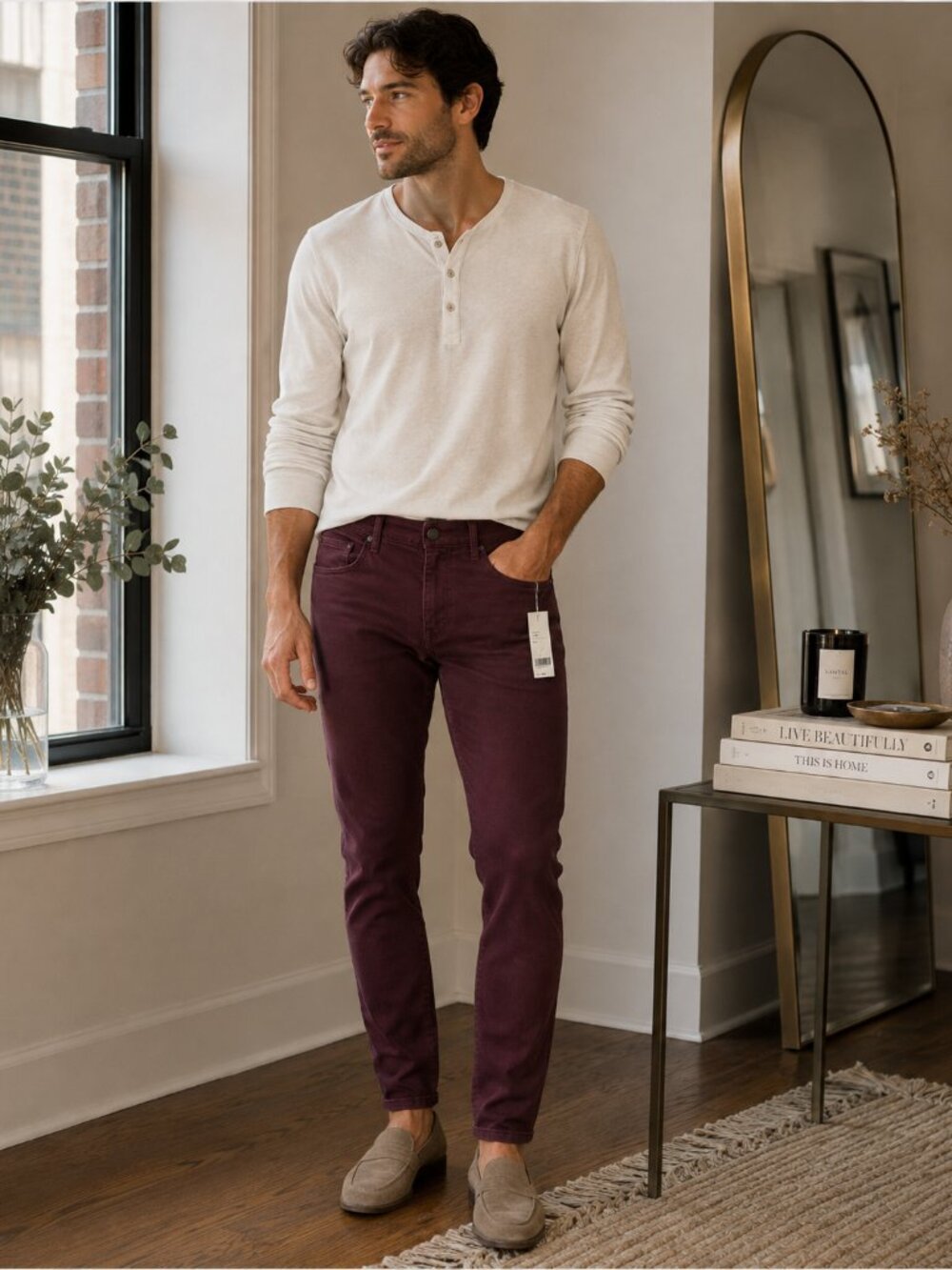 J-Brand Jeans, Size 30,maroon, Tyler Slim Fit, NWT New
